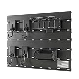 Wall Rack System Heavy-Duty Steel Tactical Rifle Carbine Shotgun Handgun Storage Wall Mount, Modular Firearms Gun Wall Gear Organizer, Holds up to 4 hooks, 1 ammo rack, and 1x handgun hook