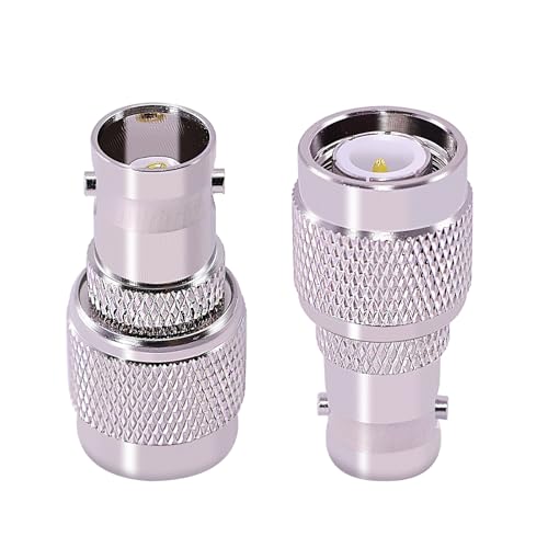 CNARIO 2PCS Adaptador BNC Hembra a TNC Macho coaxial miniatura 2