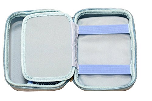 Estuche portátil protector Navitech Sky Blue compatible con proyector de bolsillo AAXA P4-X DLP LED Pico miniatura 3