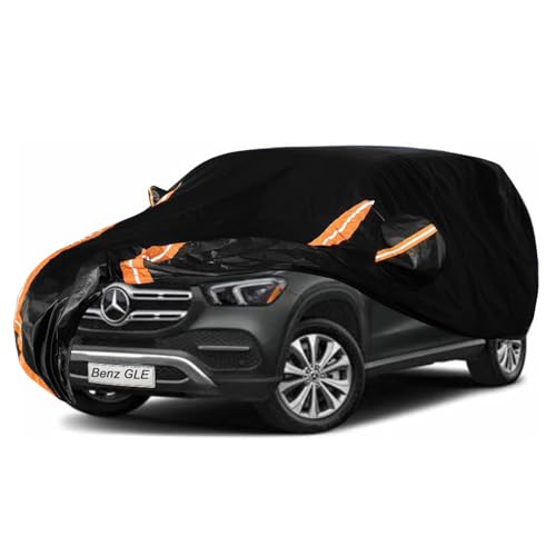 Image of 8-Layer Car Cover Custom Fit for Mercedes Benz GLE350 GLE400 GLE450 GLE43 GLE53 GLE63, All Weather Waterproof Outdoor Full Cover Dust Wind Snow Rain UV Protection - Zipper Door
