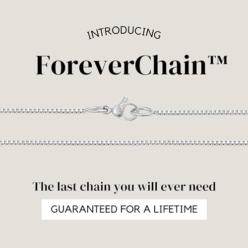 KISPER 24k White Gold Box Chain Necklace – Thin, Dainty, White Gold Plated Stainless Steel Chains for Women & Men with Lobster Clasp2