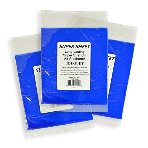 Image of Super Sheet Large (8 inchx7 inch) Under Seat Car Air Freshener, 3-PACK (Bouquet)