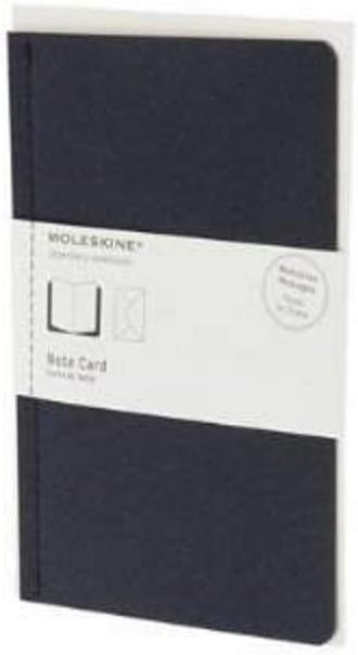 MoleskineJourney Note Card with Envelope, (3.5" x 5.5") Plain/Blank, Indigo Blue