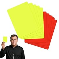 QfwdfcTrenz 10 Stück Fußball-Schiedsrichter-Karte Fußball-Schiedsrichter Warn Karten Gelbe und Rote Karte Fußball Schiedsrichter Unverzichtbares Zubehör für Sport Wettkampf Training