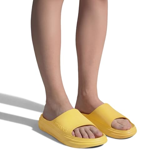 Image of Neeman's Mens Cushers Slides Yellow Cushers