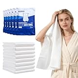 ANKEXIN Disposable Bath Towels 6 Pack, 55' x 27.5' Thick Large Travel Towels Sets, Individually Wrapped, Portable Towels for Travel, Spa, Camping, Hotel Use