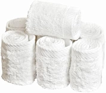 Beauty Pro - Esthetician Towels for Facials and Spa Treatments - Premium White Salon Face Wrap Cloths for Hot Towel Services, Massage, and Professional Skincare Use - 6 Count