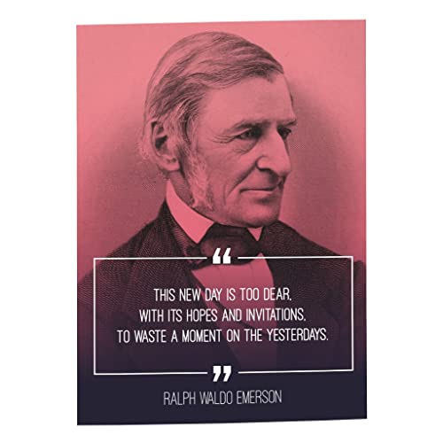 Poster Ralph Emerson citation philosophique idéale pour décorer un bureau ou un coin lecture