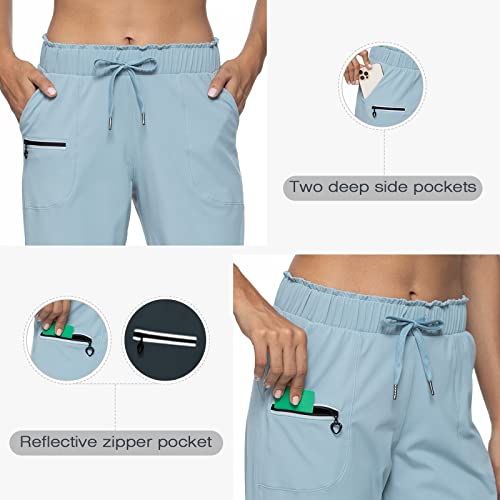 Image of Haowind Joggers for Women with Pockets Elastic Waist Workout Sport Gym Pants Comfy Lounge Yoga Running Pants