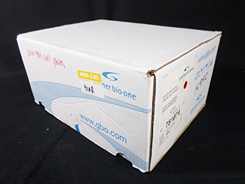 Greiner bio-one 781074 placa, poliestireno, 384 Pozo Standard, fondo blanco, stérile, fijación alta, negra blanco (Pack de 40)