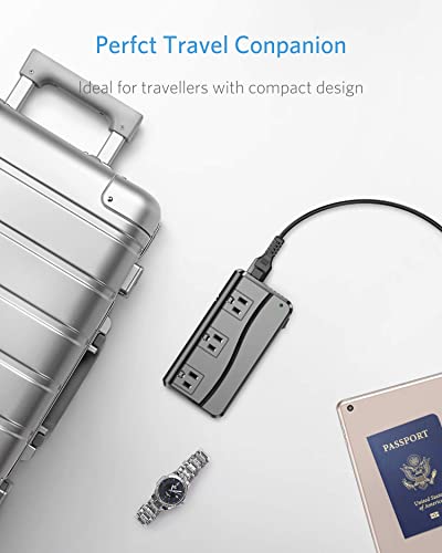 Bestek MRJ201GU-BK-US-E13 250W Power Converter 3-Outlet And 4-Port Usb Travel Voltage Transformer 220V To 110V thumb #6