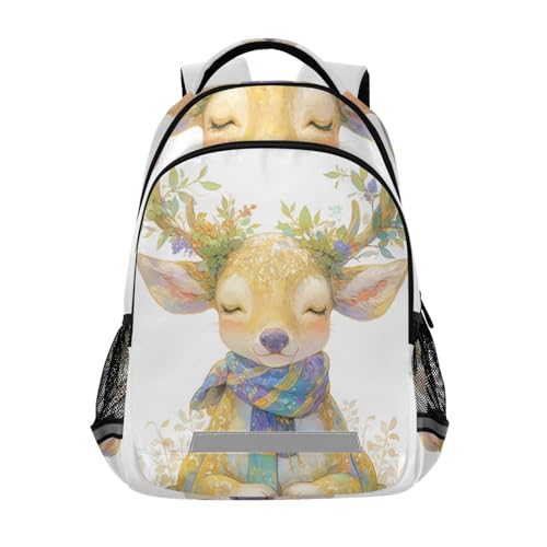 KLL Reindeer Hyper-realistic Style Vivid Colors Designed kids backpack with chest strap bookbag for book bags for teenage girls boys mochilas para adolescentes chicas