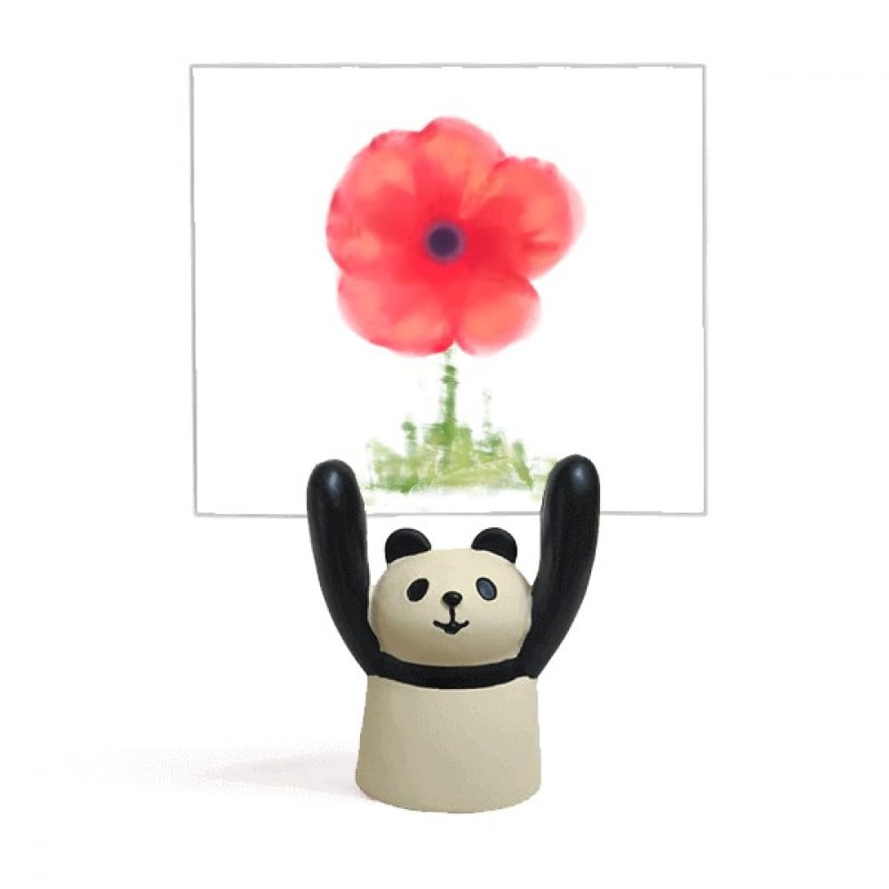 Support de mémo panda rouge pour retenir vos modèles d'aquarelle