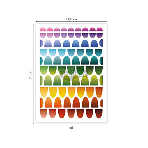 Maildor AE164C, STICKERS Decorations, 6 sheets, Dimensions: 21 cm x 14,8 cm, SCALES (468 stickers) - Image 2