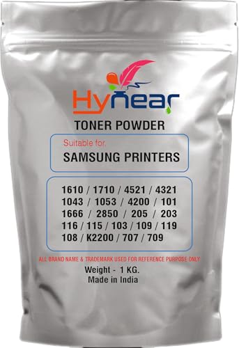 Image of Ultra Dark Black Toner Powder Suitable for Samsung 1610 /1710 /4521 /4321 /104 /1053 /4200 /101 /1666 /2850 /205 /203 /116 /115 /103 /109 /119 /108 /K2200 /707 /709 Printers (Pack of 1) (1 Kg)