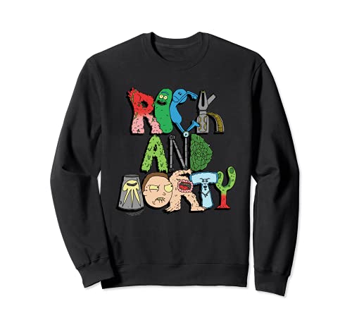 Rick and Morty Illustrated Logo Sudadera