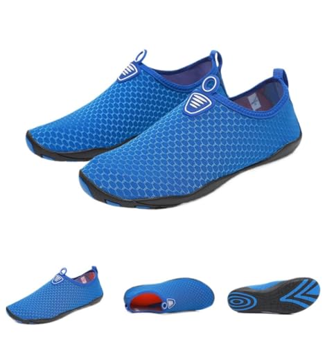 Sim Racing Shoes for Men Slip On Barefoot Driving Gaming Simulators Shoes Breathable Lightweight Comfort Wear House Slipper Socks with Enhanced Grip Non-slip Sole for Game Cockpits Karting Gym Sports (Blue,10.5)