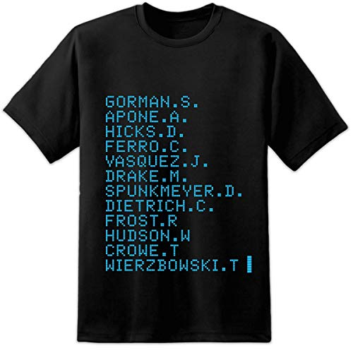 Digital Pharaoh Hommes Uscm Colonial Marines Noms T Shirt Aliens LV426 Sulaco Nostromo Weyland Yutani Film - Noir, M = 38/40"