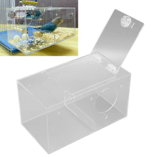 Image of Breeding Box for Bird, Transparent Parrot Nesting Box Acrylic Parrots Mating Box for Lovebirds Large and Medium Sized Birds