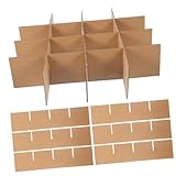 OFFSCH Divisores de Cajas de Cartón para Mudanza Compartimentos Protección para Cristalería y Platos Diseño para Embalaje Seguro de Objetos Frágiles Cajas Medianas