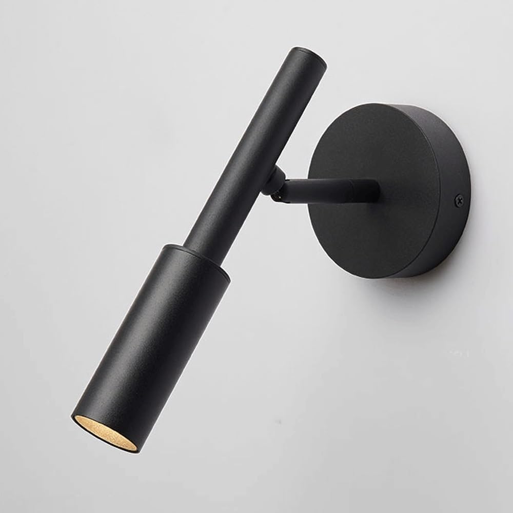 Aplique de Pared LED de Cristal Negro Regulable, Cromado, para baño, Espejo de tocador, Interior, Dorado, para Dormitorio, mesita de Noche, Sala de Estar, Pasillo, Escalera, Porche (Cromo)
