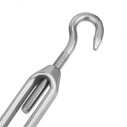Aexit M6 Tensores para Cables de Acero con Gancho y Ojal de Acero Inoxidable 304, Pack de 5 miniatura 4