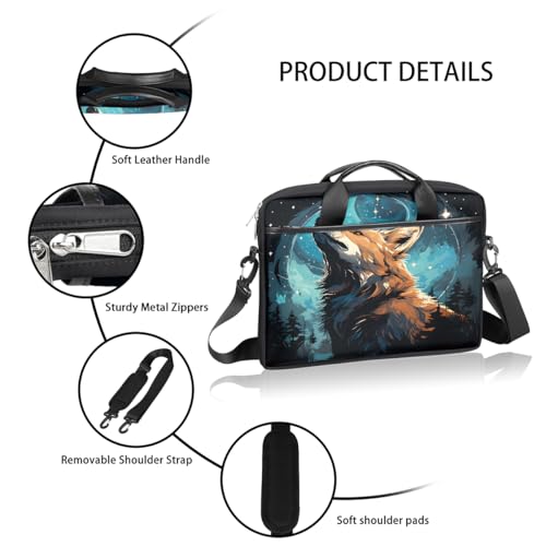 Bolso para portátil Fox Starry Sky Forest 15 pulgadas miniatura 4