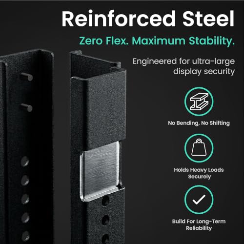 Image of ynVISION Vertical VESA Extension Arms for YN-BIGTV Mount - Vesa Mount Adapter Brackets, Extends to 600mm for 98 Inch Large TVs, TCL Compatible, Mounting Hardware Included