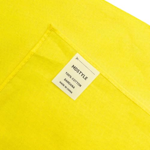 Image of MDSTYLE 100% Cotton Solid Color Bandana for Men & Women 22 inch x 22 inch Handkerchief Headband Scarf