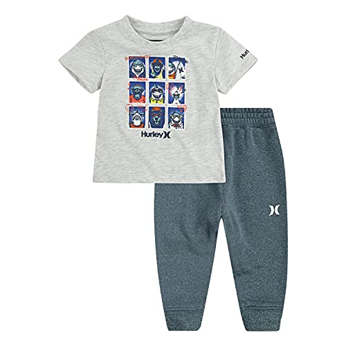 Image of Hurley Baby Boys' Graphic T-shirt and Joggers 2-piece Outfit Set
