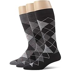 Black Grey Argyle Mix