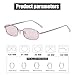 ADE WU Fashion Rectangle Sunglasses for Women Men Retro Small y2k 90s Unisex Narrow Rectangular Rose Colored Sun Glasses,Silver/Pink Tinted Lense
