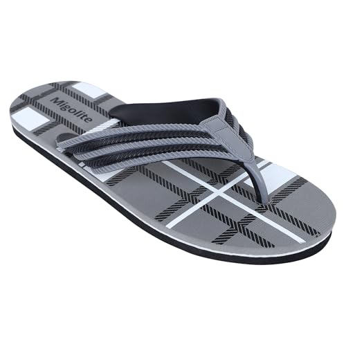 Image of Men's Stylish Checked Flip-Flops | Soft Sole Casual Slippers for Comfort