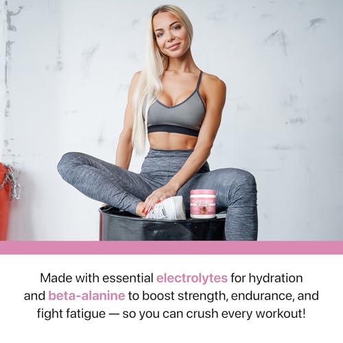 Image of Flat Tummy Pre Workout Powder for Women - Energy, Endurance, and Muscle Support with 3g Creatine, 1.6g Beta-Alanine, Electrolytes - Fruit Punch Flavor - 30 Servings