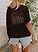 Dokotoo Womens Juniors Spring Summer Crochet Hollow Out Sweaters Tops Resort Wear for Women 2026 Round Neck Short Sleeve Pullover Shirt Lightweight Knit Tops Blouse Black Small