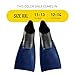 FINIS Long Floating Swim Fins - Training Fins for All Ages - Improves Kick Technique & Body Position - Black/Navy - 2XL