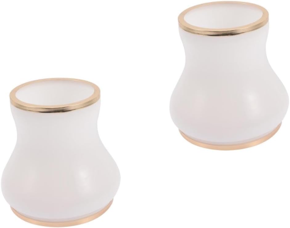 NUOBESTY 2pcs Small Glass Lamp Shade Indoor Light Cover Opening Replacement for Ceiling and Table Lamps Workmanship Professional Design for Home Decor