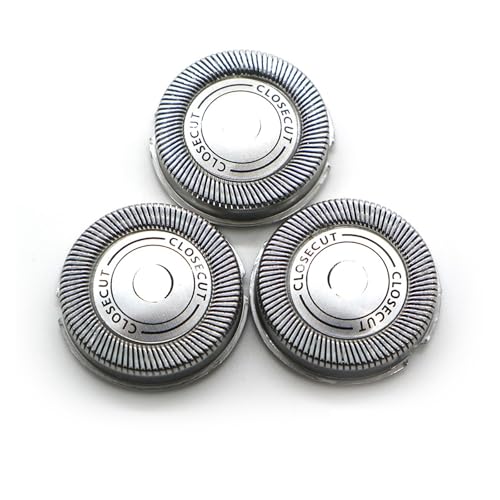 交換用シェーバーヘッド 3個、Philips HQ56 HQ55 HQ4+ HQ3 Reflex Plus HQ6843 HQ300 HQ64 HQ916 CloseCut シェーバーヘッドと互換性あり
