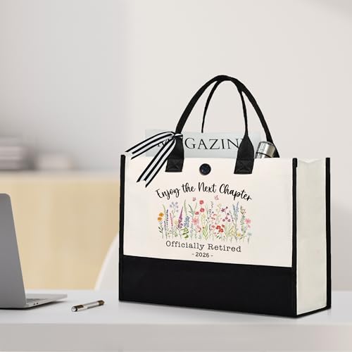 Retirement Gift for Woman 2026, Retired Canvas Tote Bag - Image 3