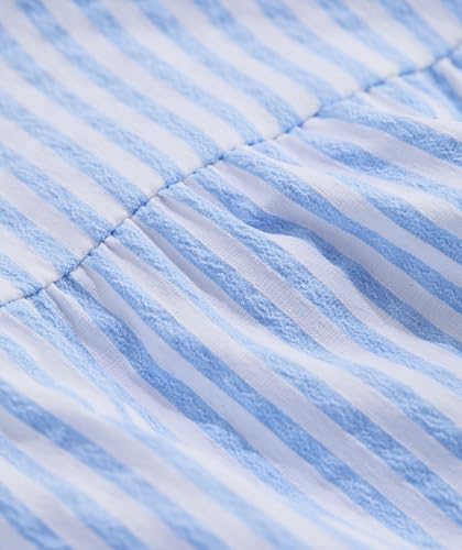 vineyard vines Girls' Harbor Seersucker Tiered Ruffle Dress4