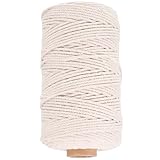 HEALSOPTHY 天然粗三股コッ糸 巻 耐久性包装用紐 多目的装飾 クラフト 招待状ラッピング用 ベージュ