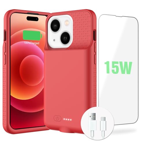 Coque de charge portable iPhone 15 rouge BOPPS pour éviter les pannes de batterie