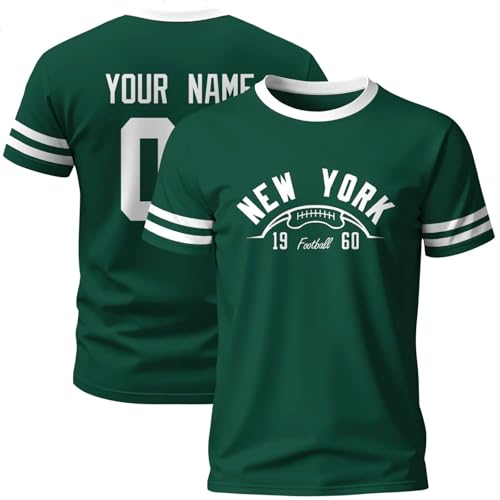 Image of ANTKING T-Shirt Custom Name Number Crewneck Short Sleeve for Men Youth Gifts