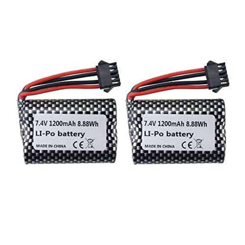 sea jump Accessories 2PCS 7.4V 1200mah Lithium Battery for