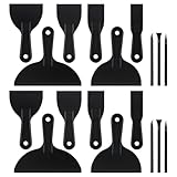 18Pcs Plastic Putty Knife Set, 12 Plastic Putty Filler Knife & 6 Scrapers Tool, Spackle Tool Paint Scraper for Wall Repair, Wallpaper Removal (18)