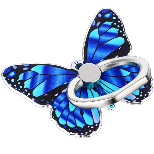 Mabor Anneau de support pour téléphone portable en forme de papillon - Anneau en métal pour téléphone portable - Compatible avec étui de téléphone...