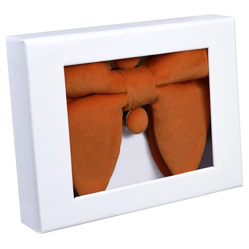 Image of GUSLESON Mens Solid Plaid Velvet Pre-tied Adjustable Bow Tie and Pocket Square Cufflink Set with Gift Box