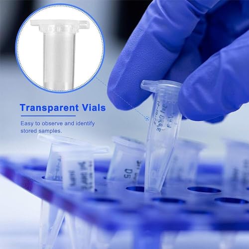Zoomto ZOOMTO-500-1.5ML Microcentrifuge Tubes 500Pcs,Centrifuge Tubes With Attached Lid,Clear Conical Micro Centrifuge Small Sample Bottle Vials Container For Lab,Plastic Lab Snap Tubes,Clear Graduation thumb #4