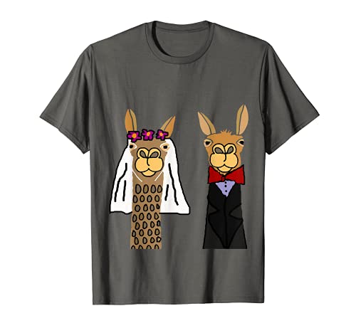 Smileteeslove Lustiges Lama-Hochzeits-T-Shirt T-Shirt