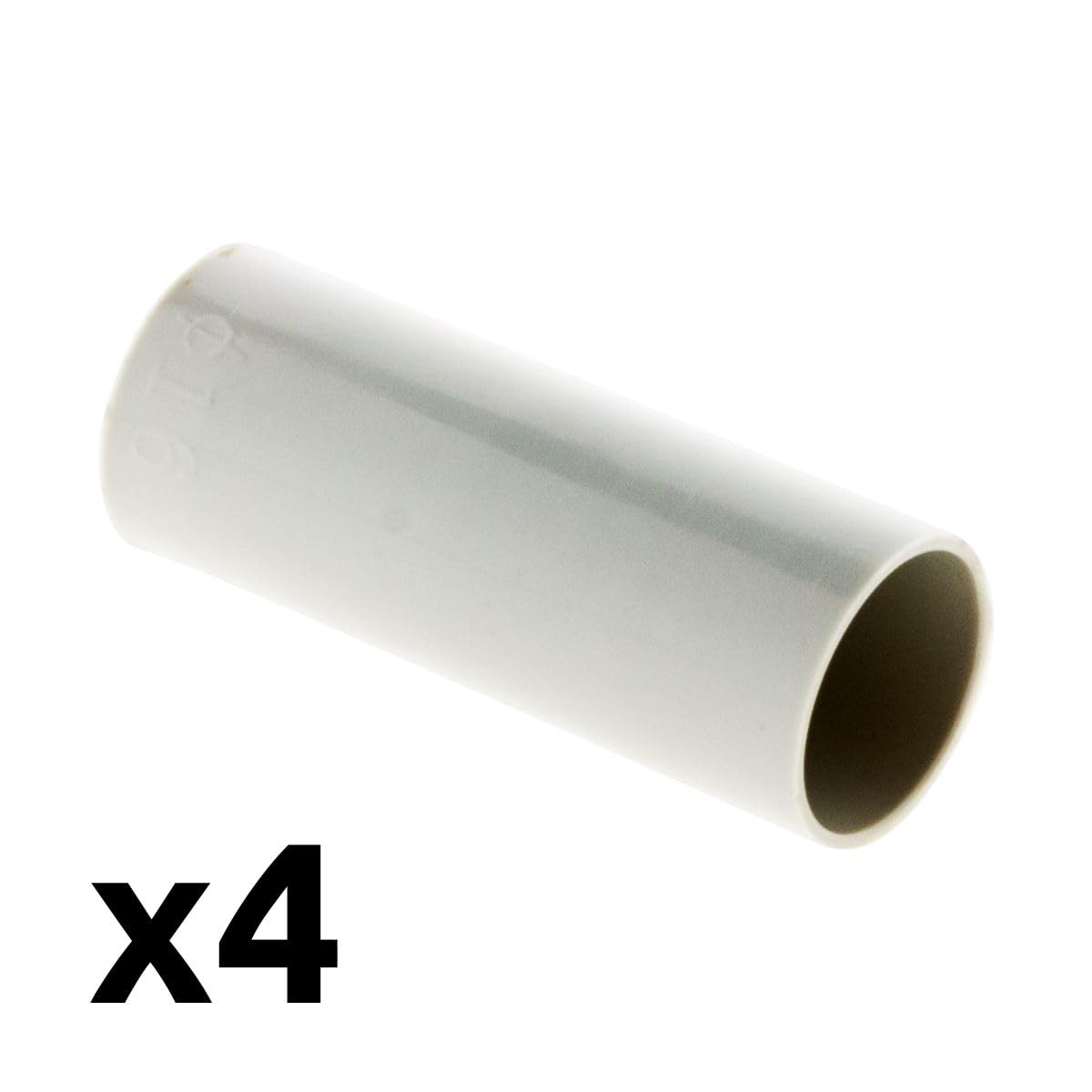 Zenitech - Set di 4 Manicotti IRL Ø16mm in PVC Rigido - Installazione Sicura per Sistemi Elettrici - Connessione Robusta e Stabile - Resistente agli Urti e all'Usura - Grigio